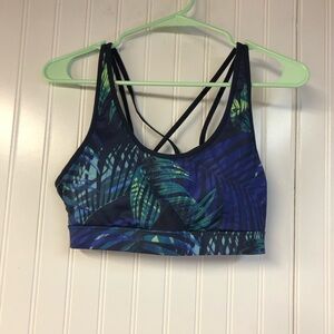 Champion Tropical Print Strappy Sports Bra Medium Padded